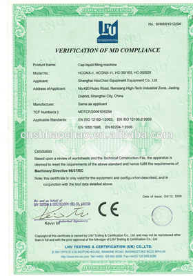 CE certificates